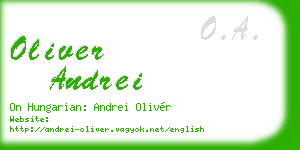 oliver andrei business card